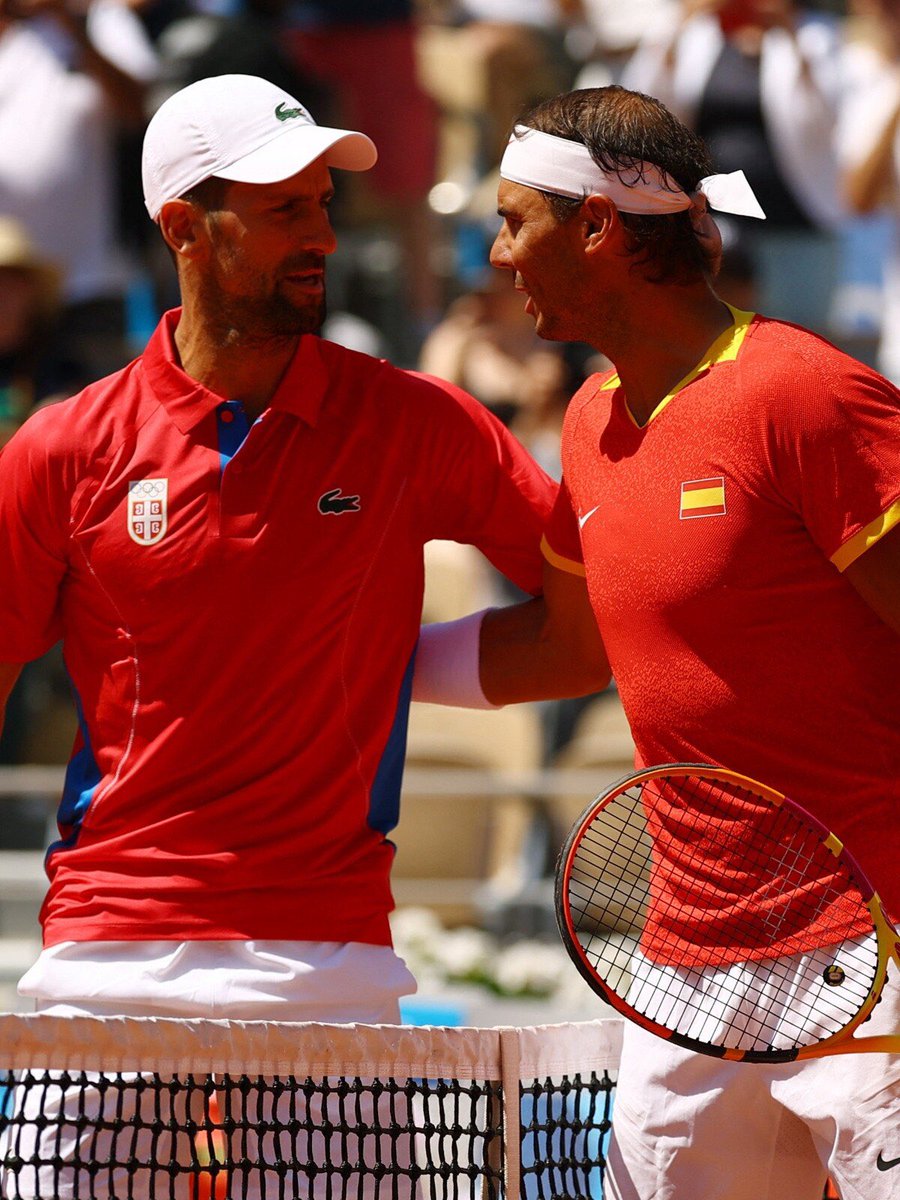 Novak Djokovic: “Rafa has been my greatest rival. The rivalry I had with him impacted me the most. It’s tough news for the tennis world.”

“Part of me left with retirement of Rafa, Roger and Andy. Big part of me.” 😢