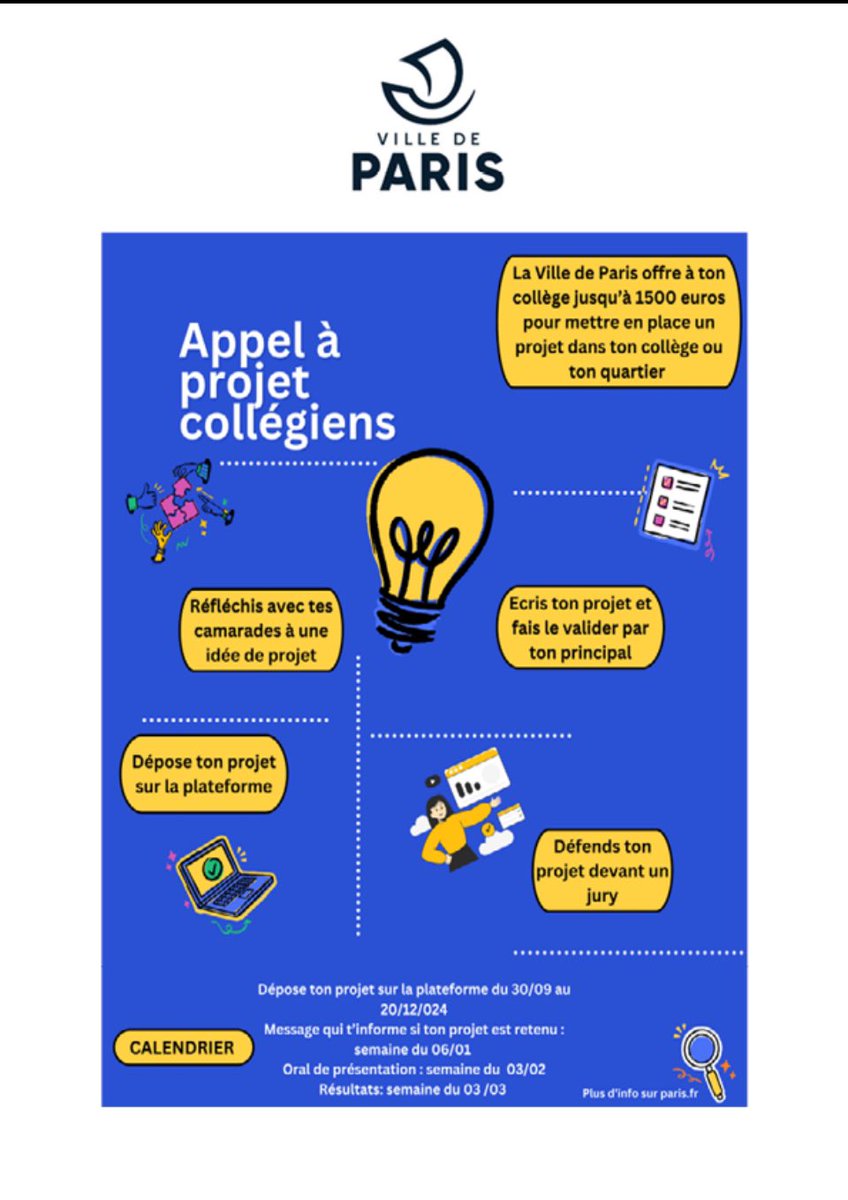 A l'issue de la semaine de la démocratie scolaire, le collège Debussy de l’<a href="/Academie_Paris/">Académie de Paris</a> souhaite exprimer ses félicitations à 5  membres du CVC qui ont  brillamment présenté un projet bien-être du CDI - achat de transats, pour l'appel à projets collégiens de #Paris .
