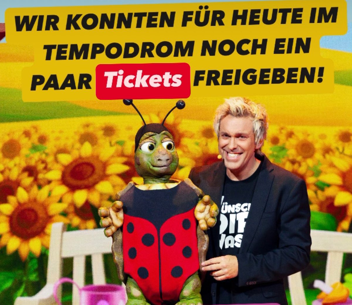 Wir konnten für meine Show heute im Tempodrom (11.10.2024) noch ein paar Karten freigeben!

Schnapp sie dir schnell: eventim.de/event/sascha-g…

Bis nachher!!!
Lieben Gruß
Sascha