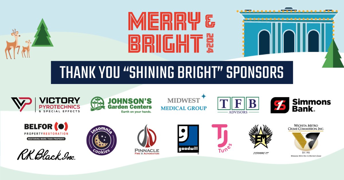 This year’s Merry &amp; Bright event will be bigger and brighter than ever thanks to our Shining Bright sponsors! Please show these companies some love. You can check out the full event details here: bit.ly/4etozyZ
