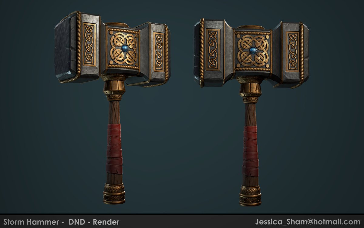 Hi all! - Here is my Hammer I designed this for my Dnd character Rhogar who is a 7ft dragonborn (Will post images of him soon)! Let me know what you think :3!