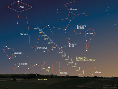 Tsuchinsan-ATLAS, une #comète visible à l’œil nu en octobre 2024 – À partir du 11 octobre, à voir au coucher du Soleil (horizon Ouest)… jusqu’à la fin du mois [France métropolitaine]
#SVT #géologie planet-terre.ens-lyon.fr/veille/breves/…
