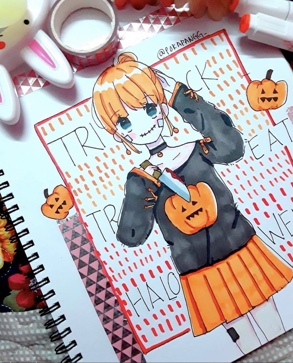 Moonori4's tweet image. Almost halloween 🎃 👻
It is a pre halloween drawing or art hahaha XD what is your oc or vtuber going to wear ?