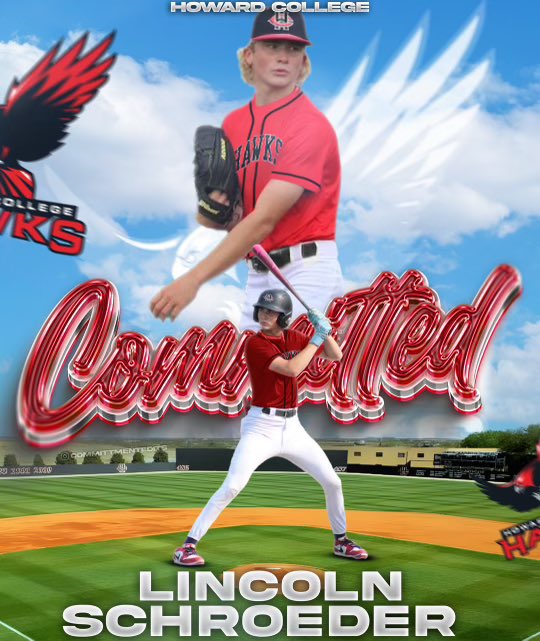 ‼️He’s a Hawk‼️

Two way threat is headed west to Big Spring, TX 📍
Congrats to 2025 LHP/OF <a href="/lincschro15/">Lincoln Schroeder</a> on his commitment to <a href="/HC_HawkBaseball/">Howard Baseball</a> 💥
#GoHawks #GoBraves