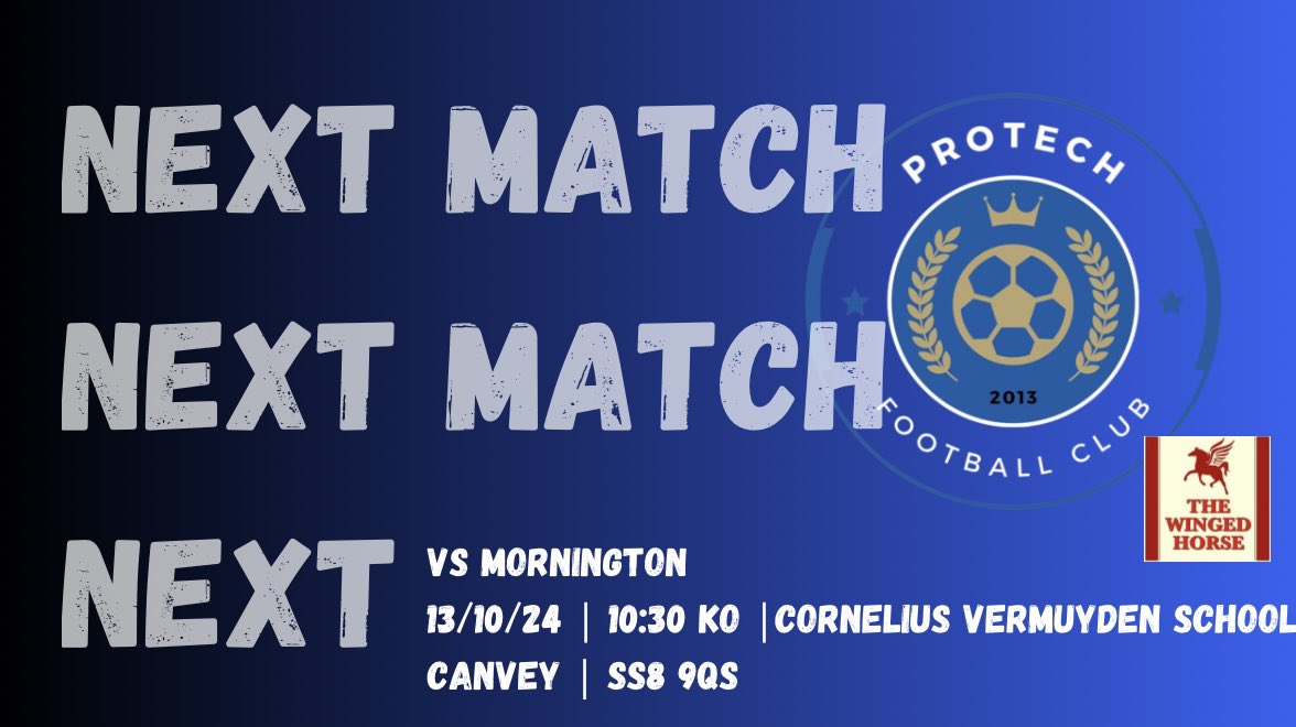 The lads look to continue their fine form as they travel to Canvey on Sunday to take on Mornington! 💙🖤 #upthetech
