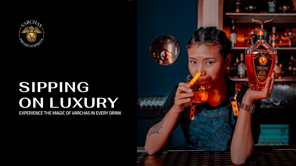 VarchasWhiskey's tweet photo. Sipping on luxury. Experience the magic of Varchas in every drink. Experience the magic and luxury of Varchas Whiskey - three time winner at the San Francisco world spirits competition. https://t.co/ZXZ4Djsgt7 
#Whiskey #VarchasCraftsmanship  #Distiller  #ShankardistillersIndia https://t.co/vVo0VXQw6I