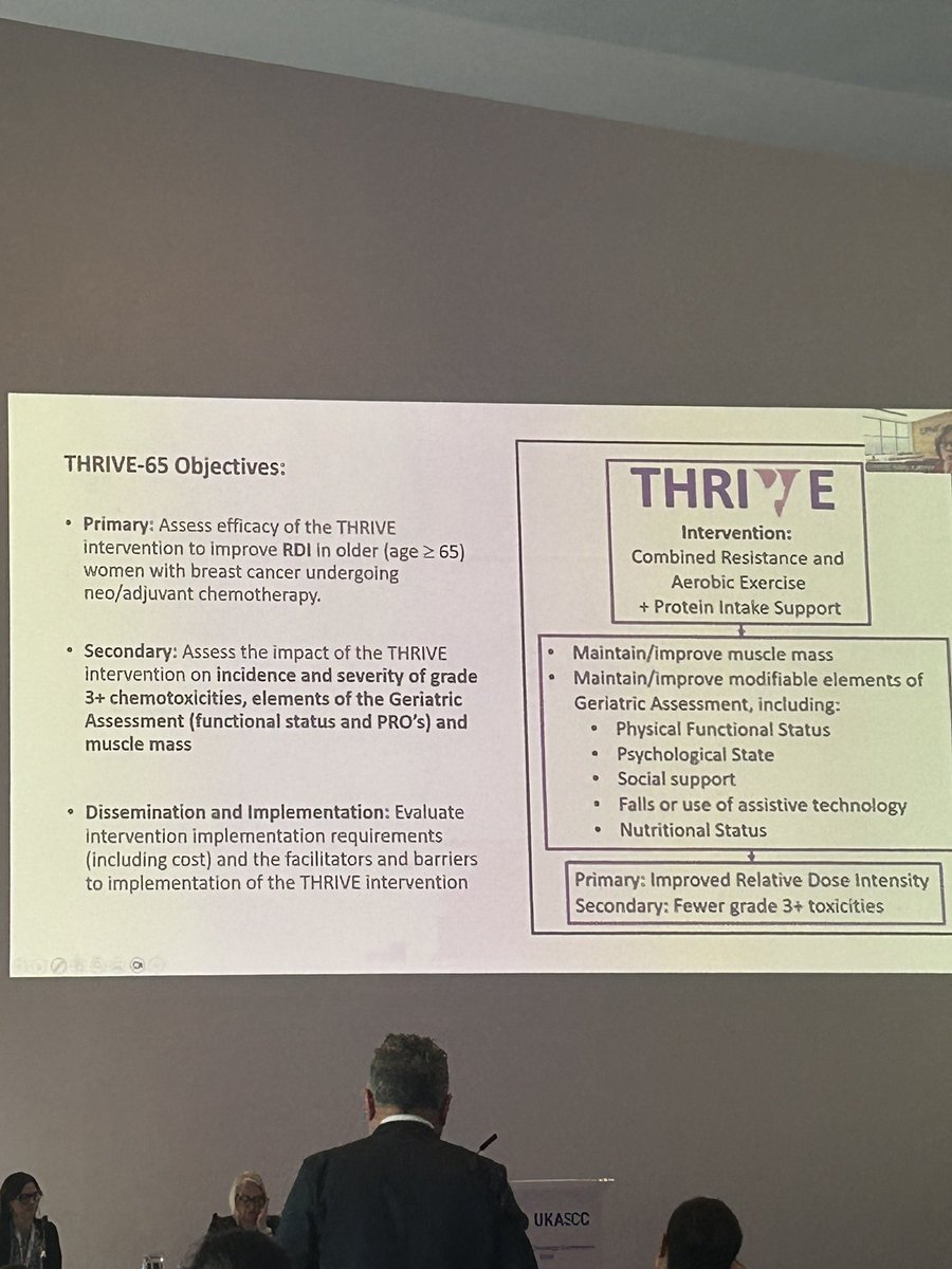 COPSBEATSON's tweet photo. @fitaftercancer explaining the #thrive65 study. Fantastic insight to challenges faced by individuals 65+ years old during their cancer journeys. https://t.co/wtxpMku7jA