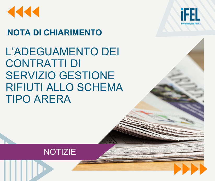 📌 IFEL ha pubblicato una nota di chiarimento riguardante l'adeguamento dei contratti di servizio di gestione dei rifiuti allo schema tipo di ARERA. 
 
Per maggiori dettagli clicca qui 👉 fondazioneifel.it/ifelinforma-ne…
