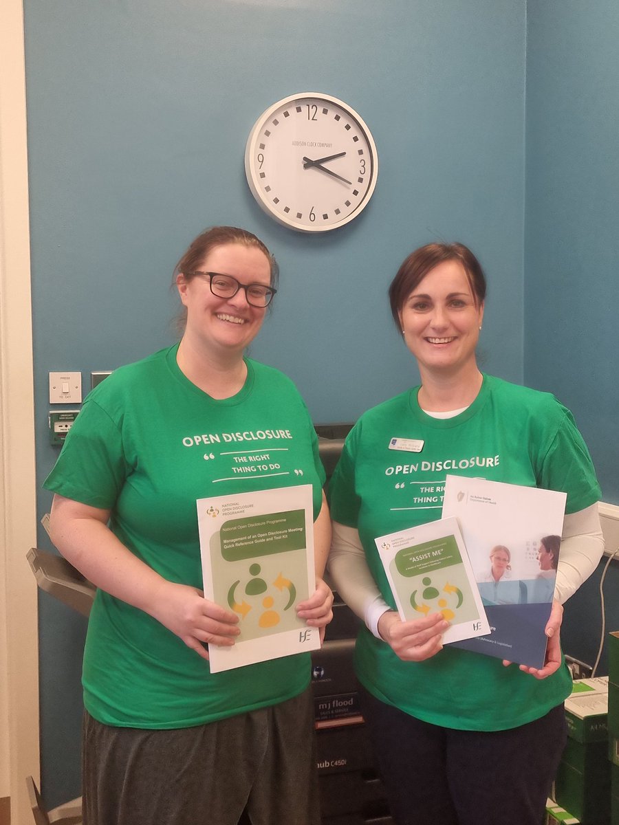 A busy week <a href="/ourladyshospice/">Our Lady's Hospice & Care Services</a> raising awareness &amp; promoting #OpenDisclosureWeek2024.  Special thanks to the National Open Disclosure team for facilitating workshop 3 &amp; updating colleagues on the Patient Safety Act #TheRightThingtoDo
<a href="/KellyMcDyer/">Kelly McDyer</a> @NationalQPS <a href="/maryflanagan11/">mary flanagan</a>