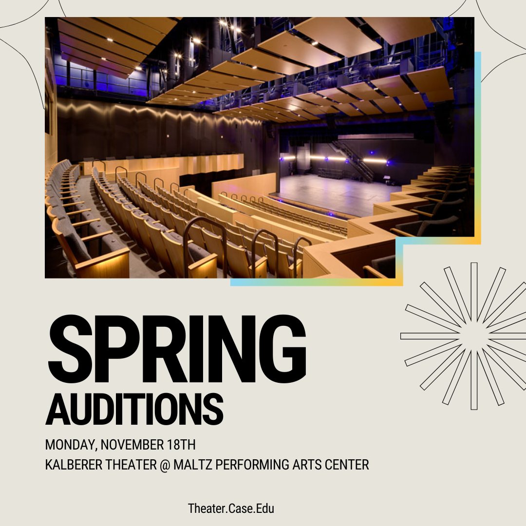 CwruTheater's tweet photo. Auditions for Spring Productions are right around the corner! 

Two amazing productions, 'Men on Boats' by Jaclyn Backhaus and 'Comedy of Errors' by William Shakespeare.

https://t.co/xkcower5dM for all information! 

Sign ups coming soon. https://t.co/asgG0wjdQF