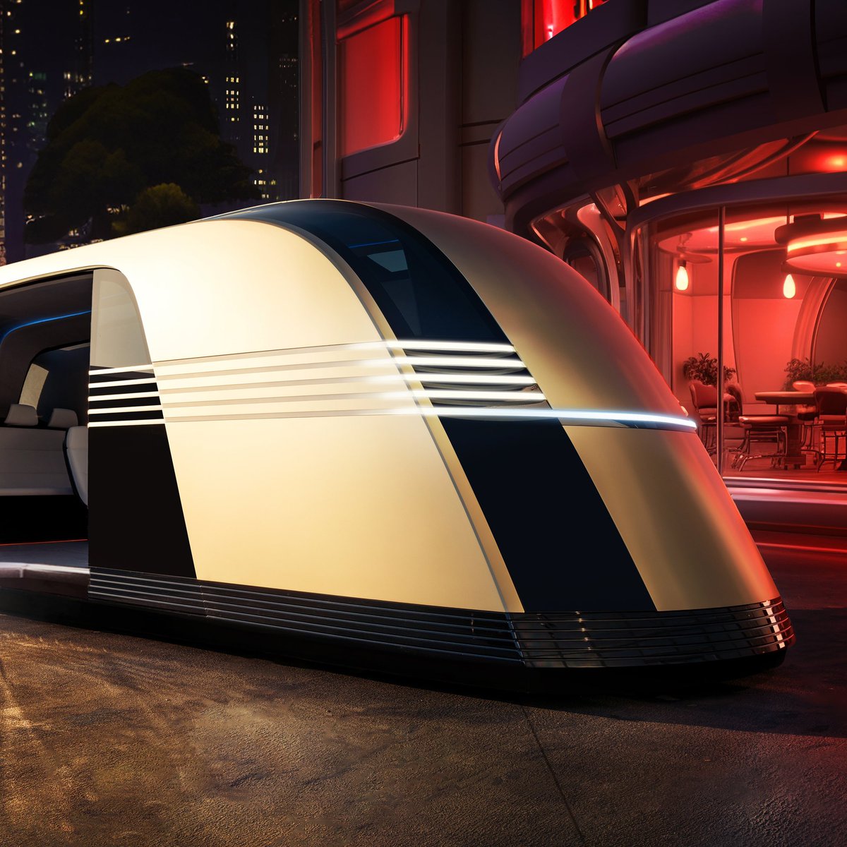 Tesla went full Art Deco with their new Robovan and it’s amazing