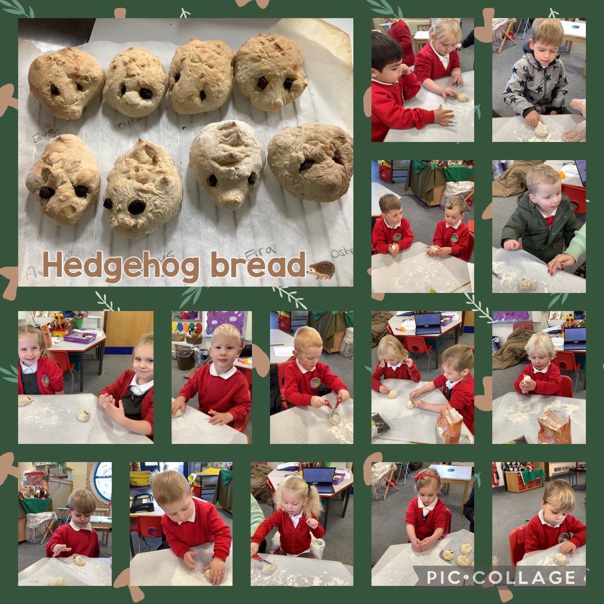 NewInnPrimary's tweet image. Nursery have had a busy day doing some baking! We have used lots of different tools and techniques to make the hedgehogs spikes, snout and eyes 🦔 We can’t wait to enjoy them with our families! #CreativeContributors