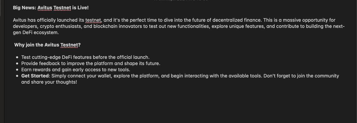 CarlaBenagon's tweet photo. @avituslabsxyz @movementlabsxyz
#DeFi #Blockchain #Avitus #Testnet #Crypto https://t.co/PKlTjyE4Rv