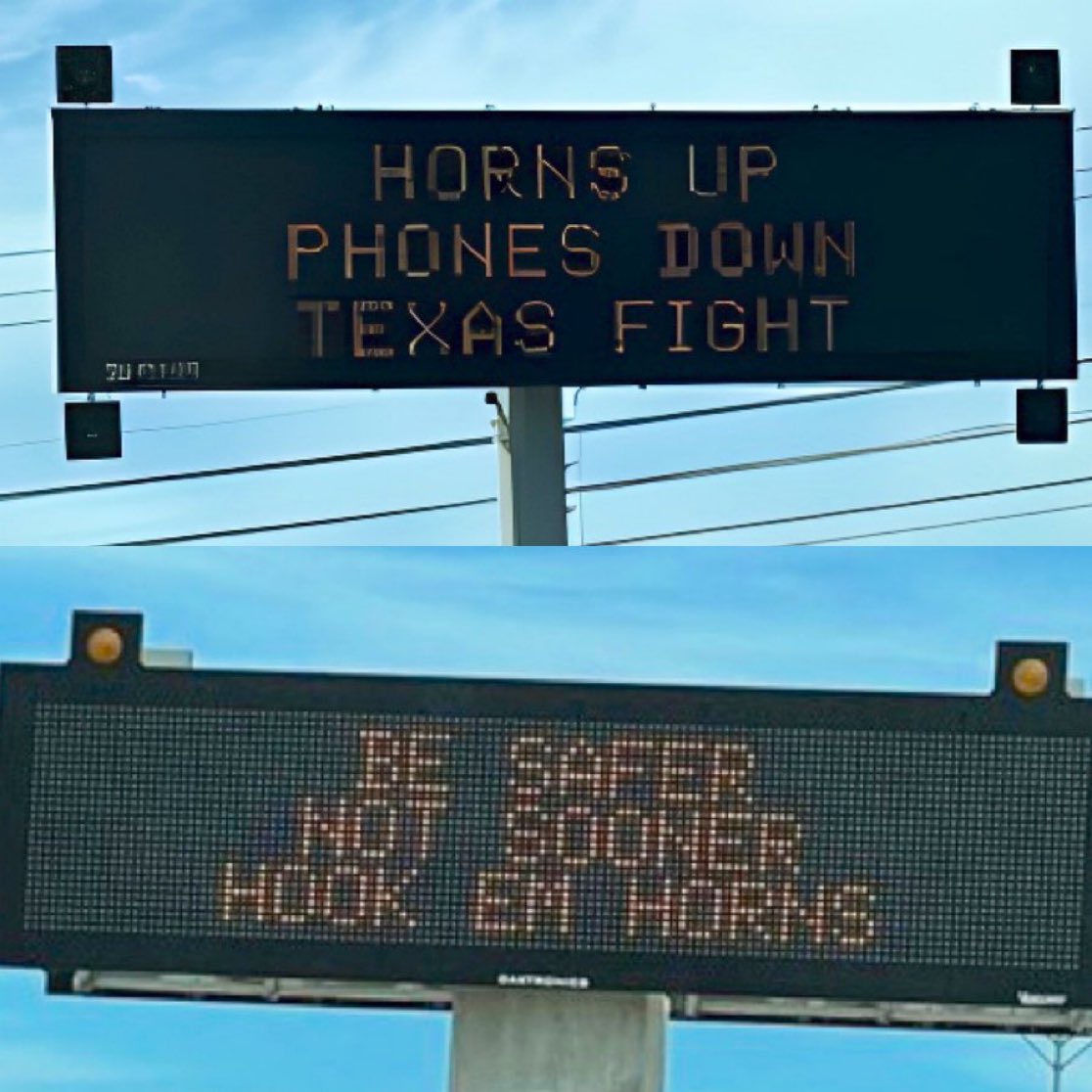 Which is your fave <a href="/TxDOT/">TxDOT</a> sign?

#TEXvsOU