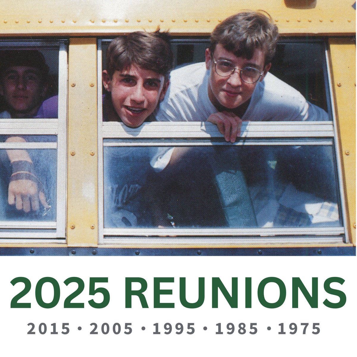 Several classes have already begun planning their milestone celebrations for next year. Is your class having a reunion in 2025? Stay in the loop -- visit our Reunions webpage and sign up to receive information and updates. 
￼
 StevensonFoundation.org/reunions