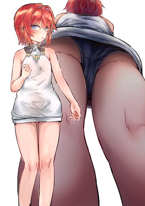 上着オフ、ケツ 