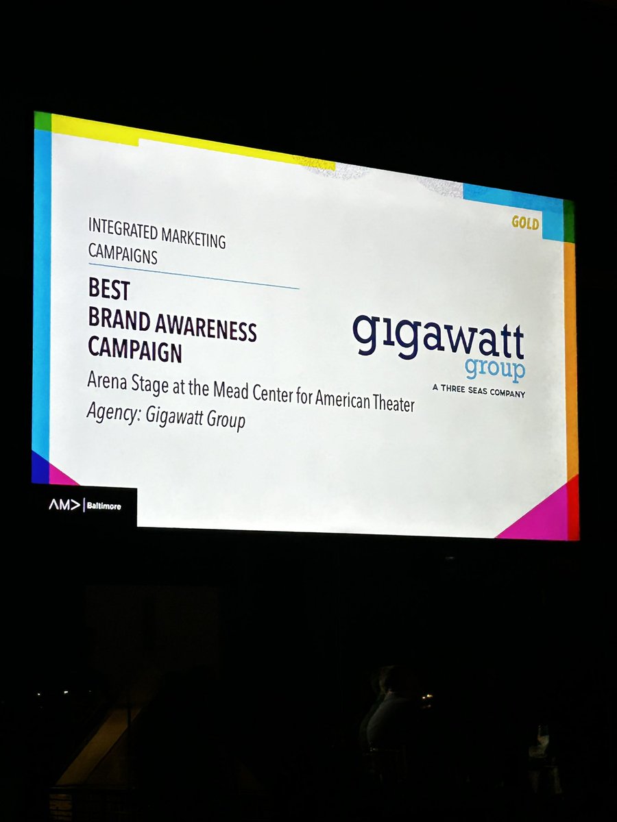 Very proud to win PLATINUM and GOLD at last night’s #MXAwards24 for our brand campaign for <a href="/arenastage/">Arena Stage</a>! #iykyk Congratulations to <a href="/jimmcnulty/">Jim McNulty</a> and Orlando for their award winning work and a huge thank you to Shonali Burke and the entire Arena Stage team!