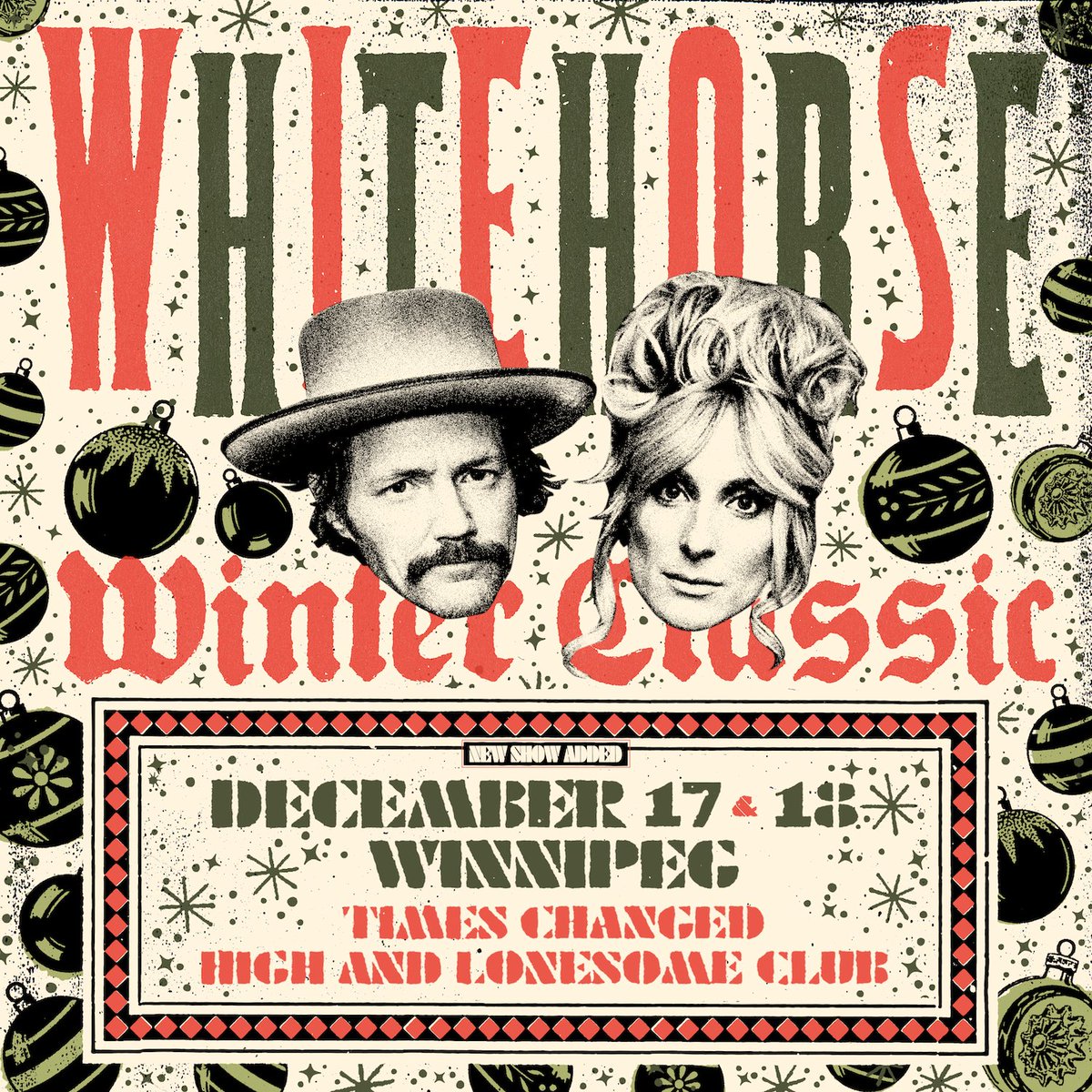 Winnipeg! Our Winter Classic show at the Times Changed is already sold out, so we’re adding a second show — tickets are now on sale for December 17. Can’t wait to be with you all in one of our favourite places, Manitoban or otherwise. 

Grab tix at tix.to/whitehorseTW 🎅