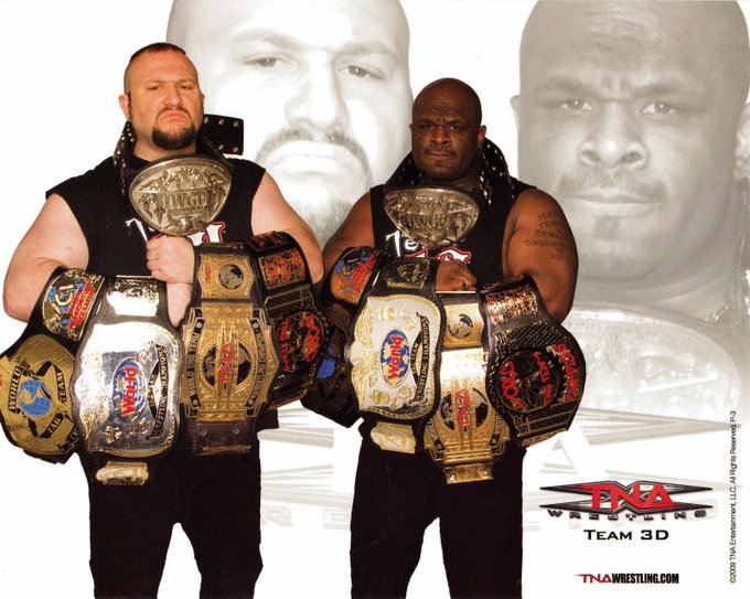 wrestle_hist's tweet photo. 10/11/2014
Team 3D were inducted into the TNA Hall of Fame from Korakuen Hall in Tokyo, Japan.
#TNA #ImpactWrestling #Team3D #TheDudleyBoyz #BullyRay #BubbaRayDudley #BrotherDevon #DVonDudley https://t.co/CRAQQuI7qY