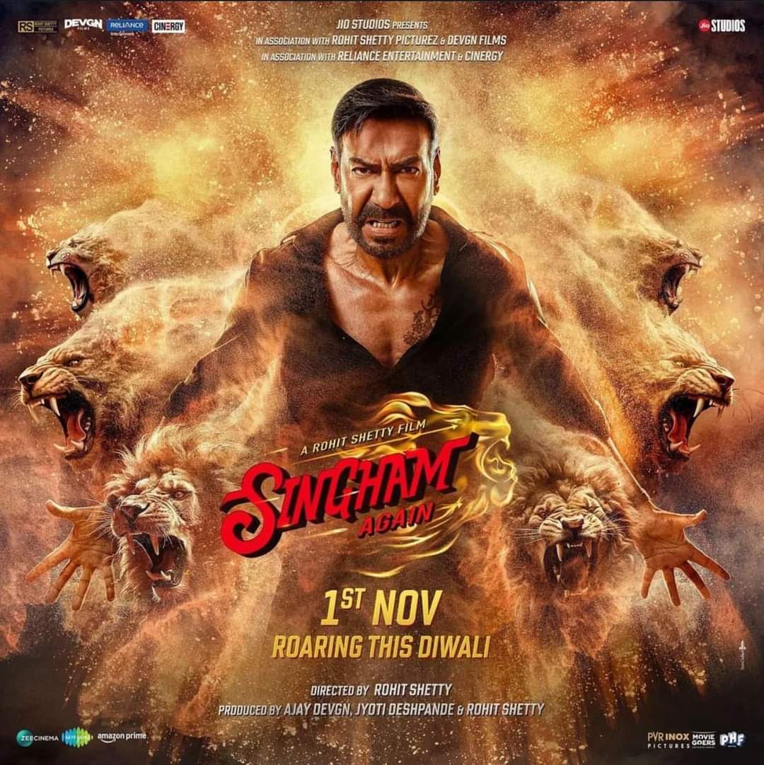 Rohit Shetty Fan Club (@teamshetty) on Twitter photo Best poster of #SinghamAgain is here!!! <a href="/ajaydevgn/">Ajay Devgn</a> Solo 😍🦁 Best poster of #SinghamAgain is here!!! <a href="/ajaydevgn/">Ajay Devgn</a> Solo 😍🦁