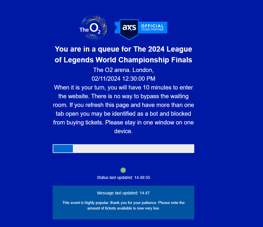 FIX your shit Riot. Lowkey hope the venue will be empty after all this mess with bots.