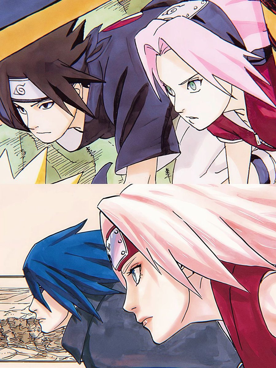 sasuke and sakura with 12 years and 32 years