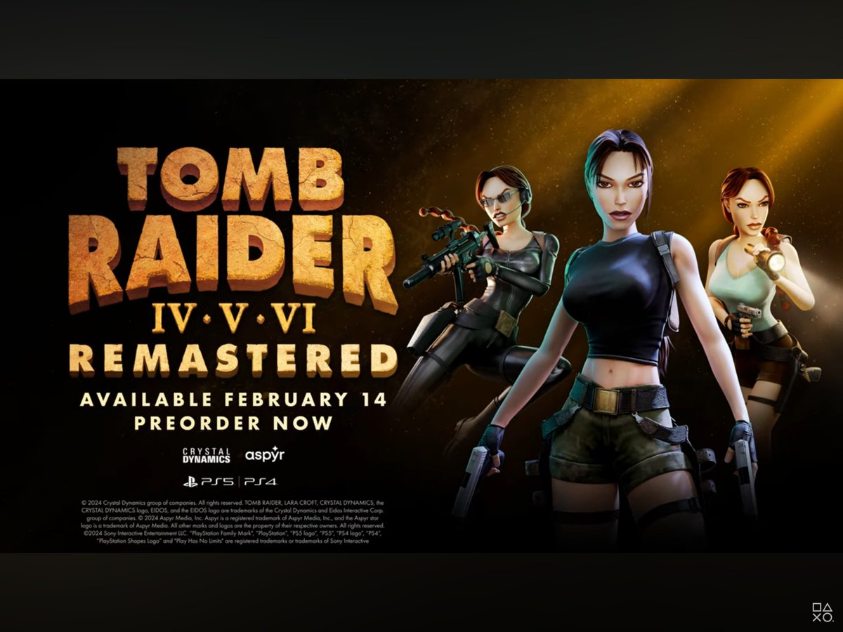TombRaiderGirl_'s tweet photo. Tomb Raider IV-VI Remastered has been announced for 14 February 2025. Soo excited. https://t.co/gSTB0J8qHO https://t.co/55hWsqt2GB