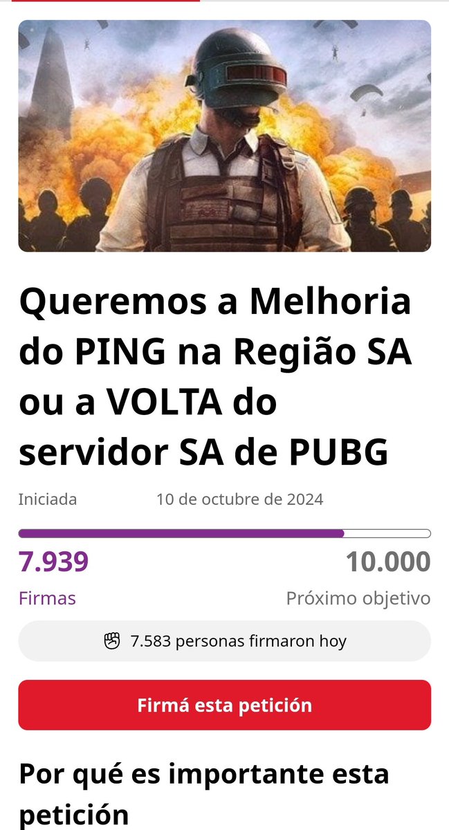 DhexteR27's tweet photo. bom dia guerreiros faça sua parte para melhoria do ping 
assine aqui https://t.co/X4qoSQnP6P https://t.co/fbouJTZvKs