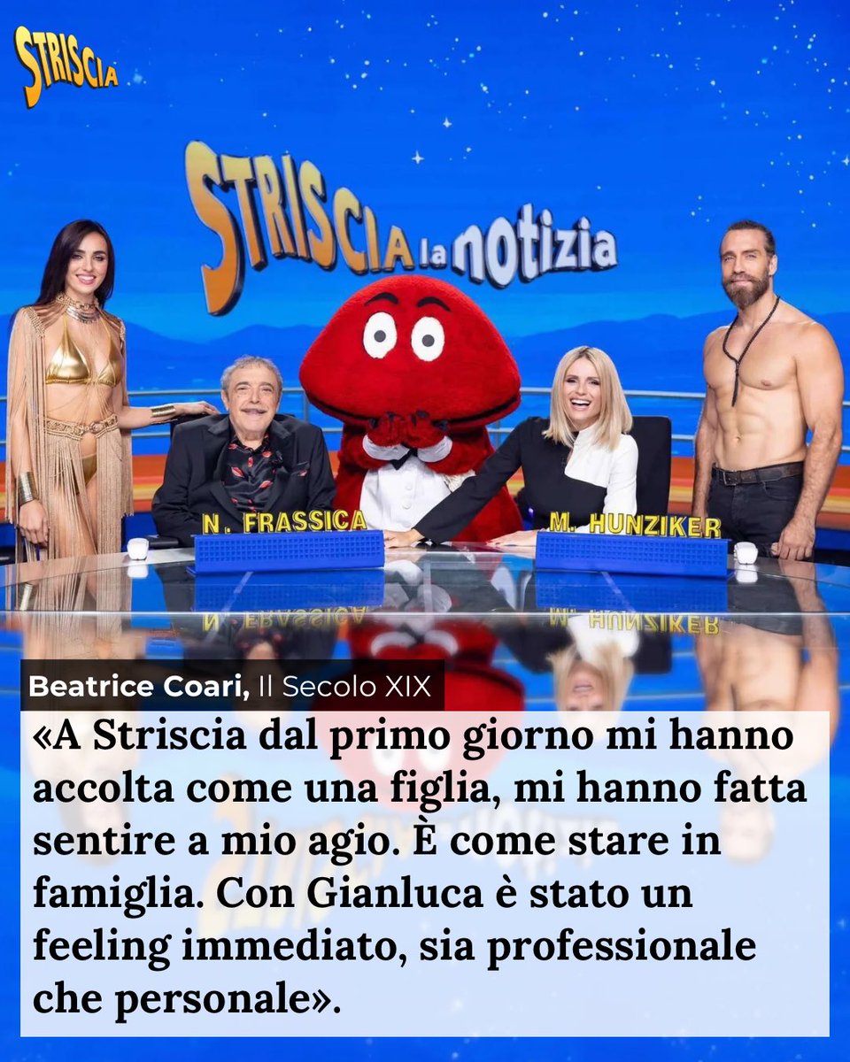 Striscia's tweet photo. Alcuni estratti dell’intervista di #beatricecoari a @ilsecoloxix 

#Striscialanotizia #IlSecoloXIX https://t.co/DOqs3E6WGX