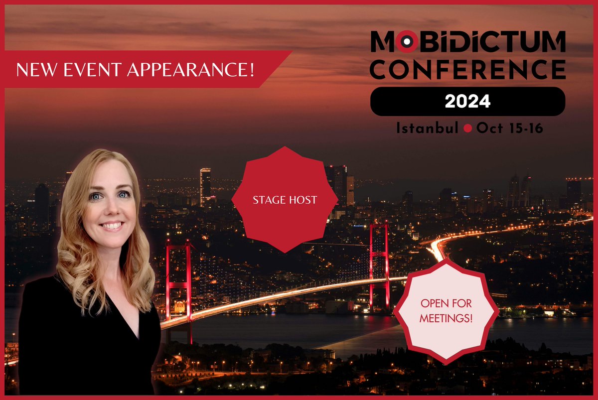 Marie Mejerwall (@mejerwall) on Twitter photo As the fall ramps us, so do I with my appearances.
Happy to be hosting at <a href="/mobidictum/">Mobidictum</a> conference next week in Istanbul!
mobidictum.com/mobidictum-conโฆ
Looking forward to eat all things eggplant, indulge in Turkish delight and photograph the furry residents ๐โโฌ๐ฉ in the City of Cats ๐ป As the fall ramps us, so do I with my appearances.
Happy to be hosting at <a href="/mobidictum/">Mobidictum</a> conference next week in Istanbul!
mobidictum.com/mobidictum-conโฆ
Looking forward to eat all things eggplant, indulge in Turkish delight and photograph the furry residents ๐โโฌ๐ฉ in the City of Cats ๐ป