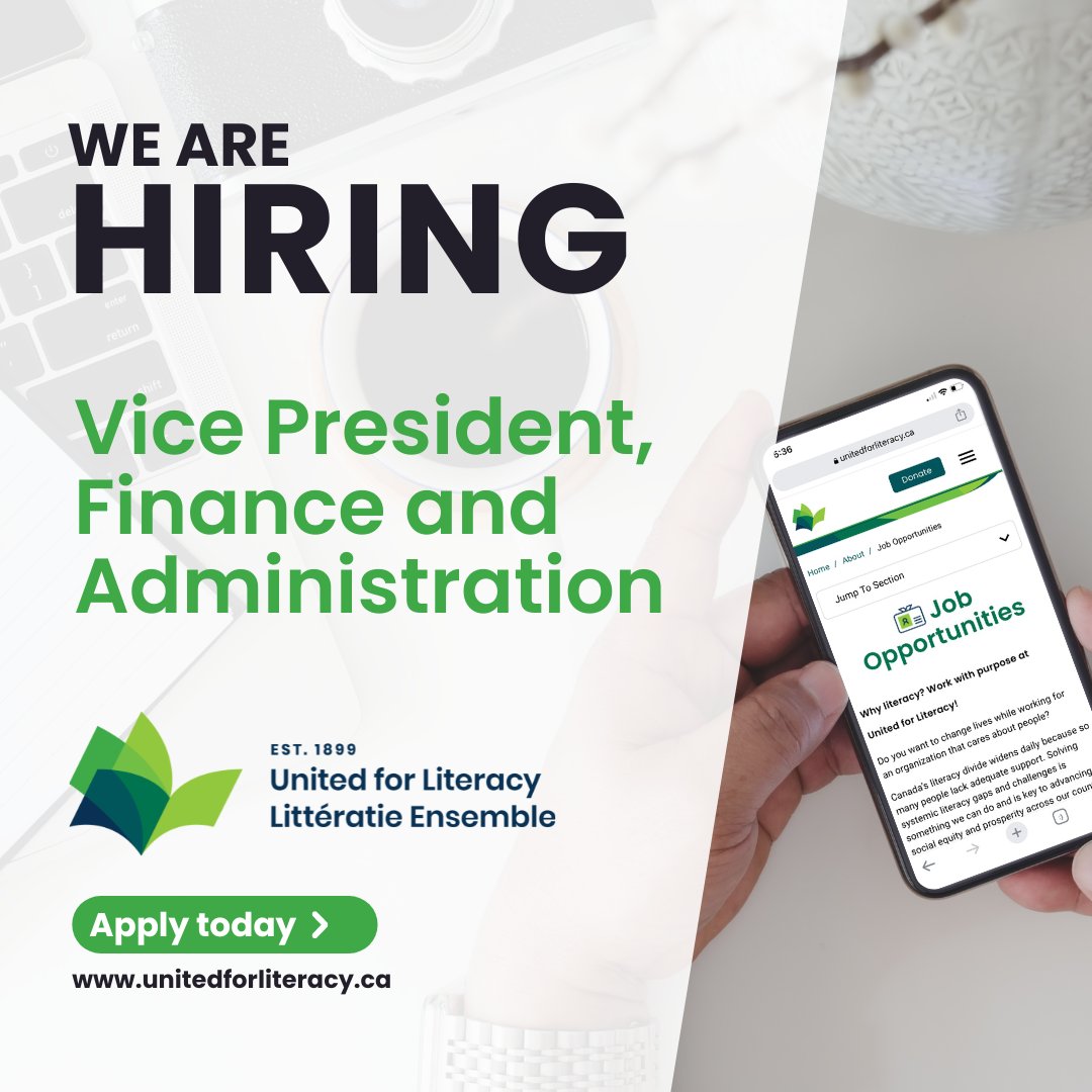 Help drive real change through the transformative power of literacy. In this strategic leadership role, you'll shape our financial and administrative operations to empower communities across Canada.
Ready to change lives? Apply today! lnkd.in/euSkj2WG
