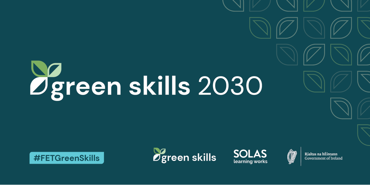 Excitement is building for SOLAS’ launch of #GreenSkills 2030, Ireland’s 1st national FET Strategy for the Green Transition, taking place next Tue 15th October with many interesting insights from national &amp; international speakers 

More info at: solas.ie/programmes/gre…