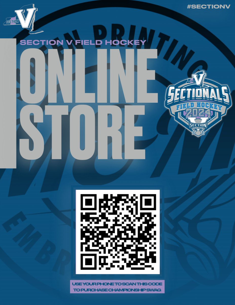 The 2024 championship @secvathletics Field Hockey apparel online store is now open for a limited time only.  Get your swag now, before it's too late:

buff.ly/3zWP4hO 

#SectionV #Swag #Store