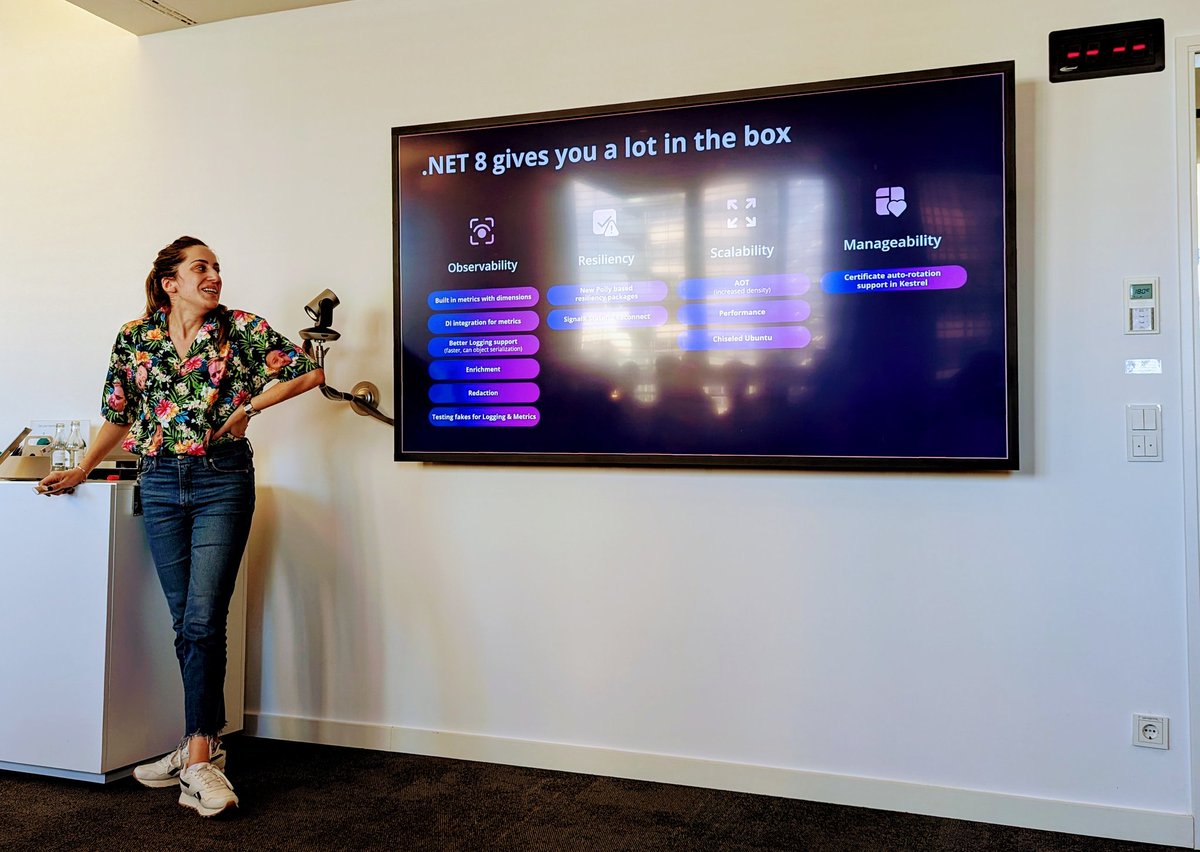 Tony Edwards (@tonyedwardspz) on Twitter photo Rounding off the #MAUIday talks is the irrepressible <a href="/maddymontaquila/">maddy montaquila</a> with an intro to #dotnetAspire.
Seems like an interesting part of the .NET ecosystem! Let's dive in. Rounding off the #MAUIday talks is the irrepressible <a href="/maddymontaquila/">maddy montaquila</a> with an intro to #dotnetAspire.
Seems like an interesting part of the .NET ecosystem! Let's dive in.