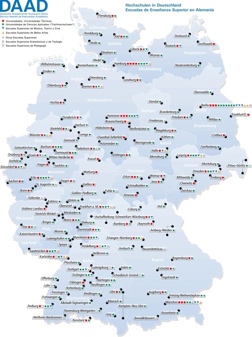 @productortano Alemania tiene 240 universidades públicas  
Argentina tiene 66 universidades públicas  
Alemania tiene cada 345 mil habitantes una universidad pública  
Argentina cada 712 mil habitantes tiene una universidad pública  
Distribución territorial de universidades germanas gratuitas