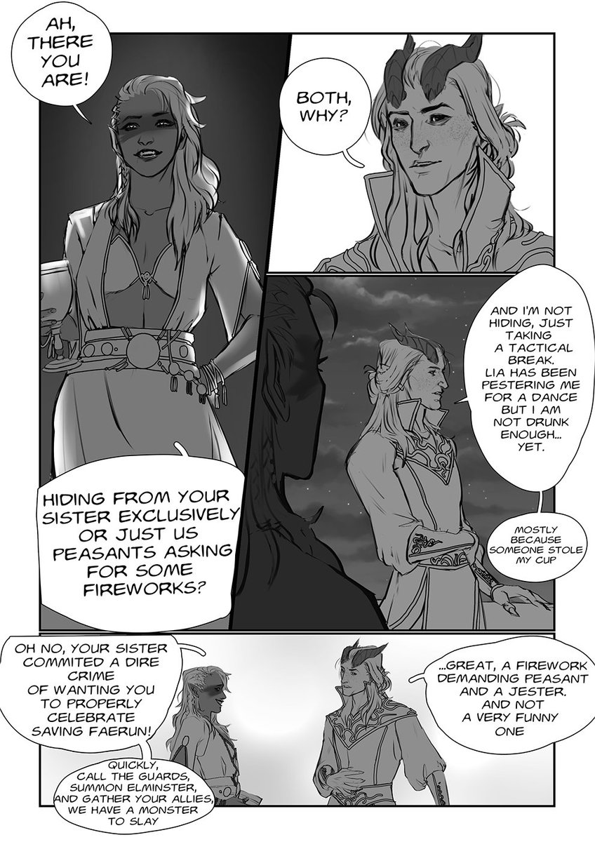 Drathe90's tweet photo. 'First kiss goodbye'
Rolan x fem!Tav, post BG3 events
1/?
#bg3 https://t.co/jZms9Xhybl