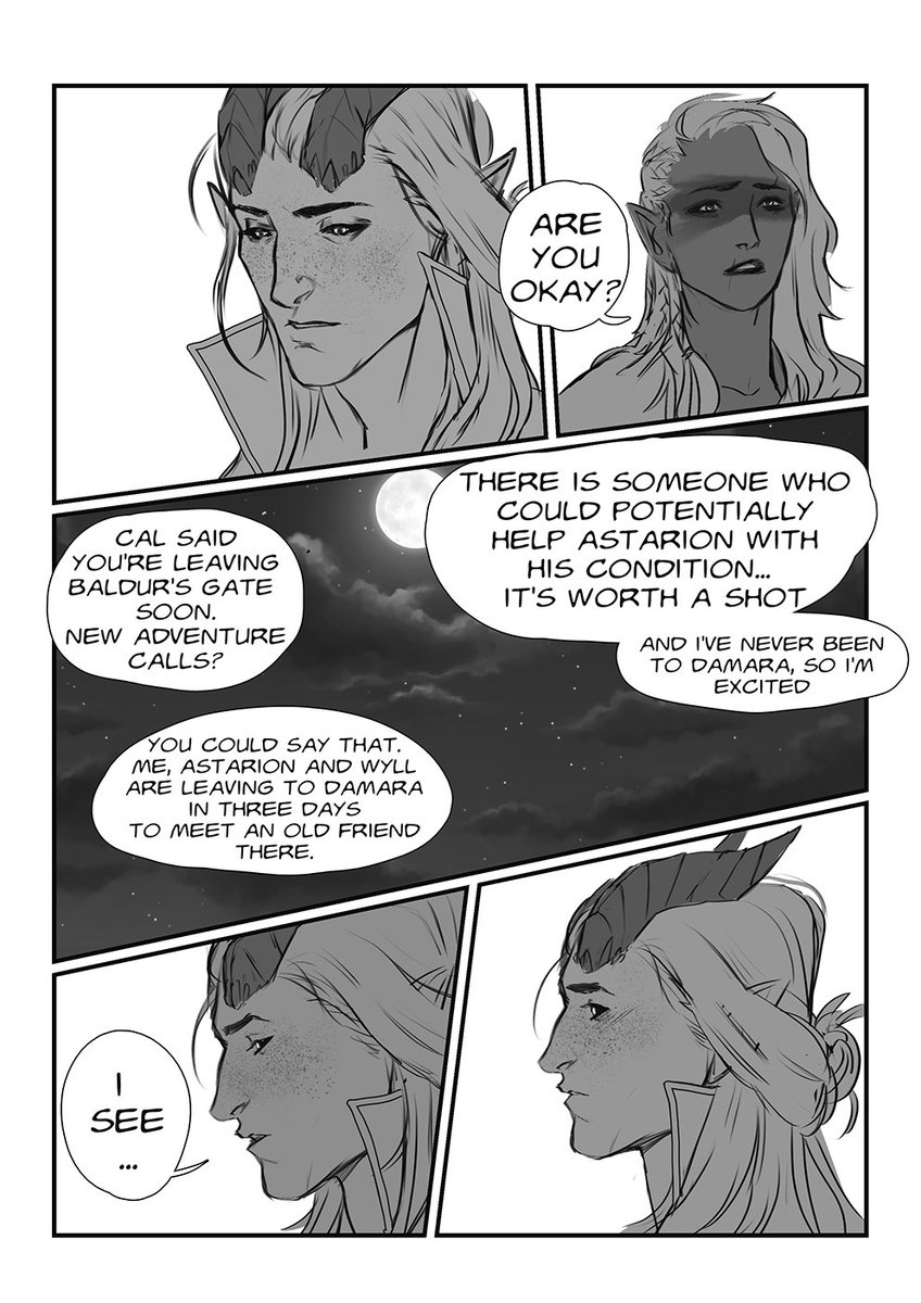 Drathe90's tweet photo. 'First kiss goodbye'
Rolan x fem!Tav, post BG3 events
1/?
#bg3 https://t.co/jZms9Xhybl