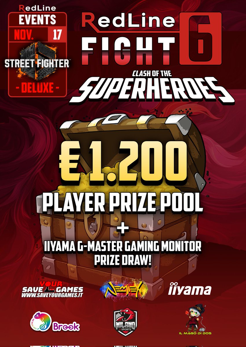 È tempo del montepremi reveal! 
1200€ il totalone,
1 monitor iiyama estratto tra i competitor,
Gadget per tutti! 👀

It's prize pool reveal time!
1200€ the total amount,
1 iiyama monitor lottery for a lucky competitor,
Gadgets for everyone! 👀

See you in November! 🥳