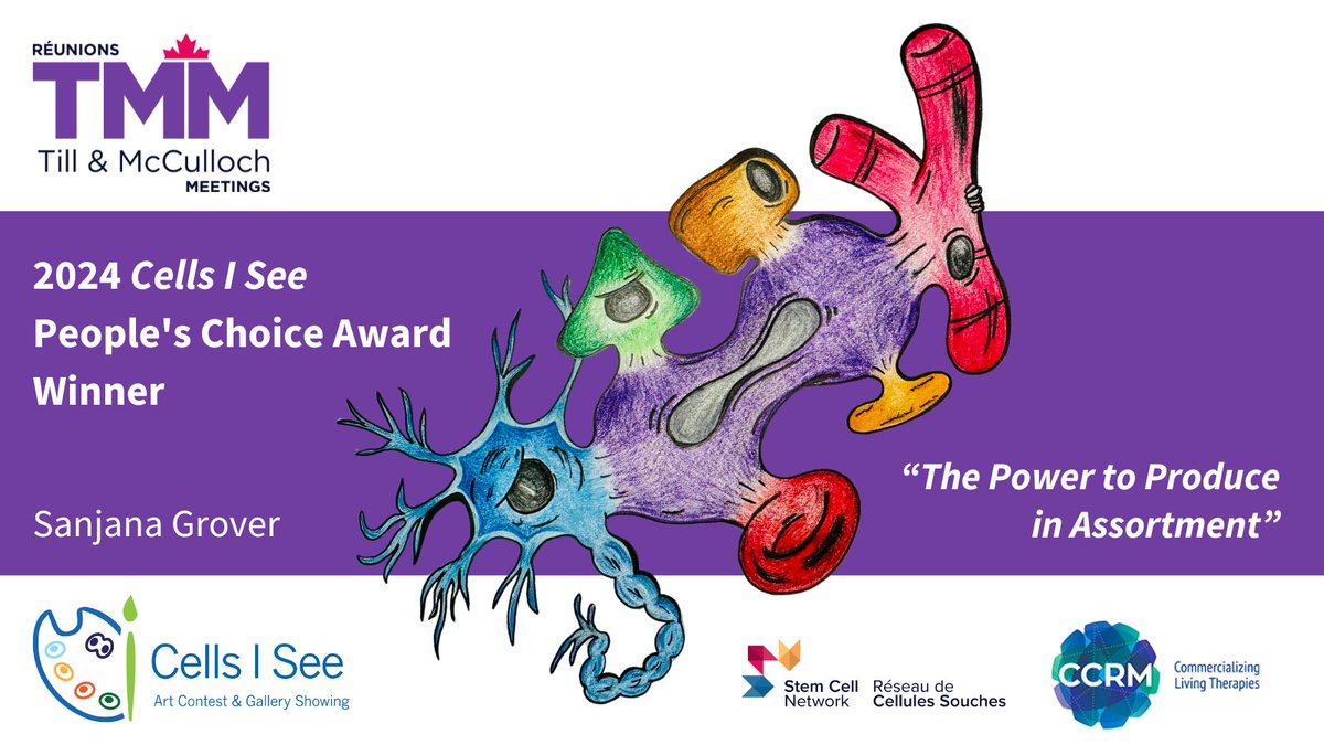 Congrats to <a href="/Sanjanagrover07/">Sanjana Grover</a>, winner of the #TMM2024 #CellsISee Art Contest People’s Choice Award for the piece, “The Power to Produce in Assortment”. 👏

The Cells I See Art Contest is hosted by SCN and <a href="/CCRM_ca/">CCRM</a>. A big thank you to everyone who submitted their incredible work!