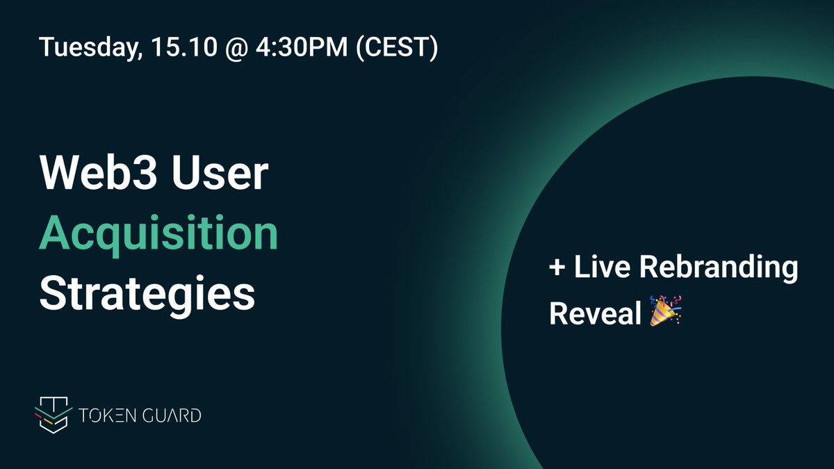 We're happy to invite you to our event, where we'll talk more about Web3 User Acquisition Strategies &amp; We'll be revealing our new brand!

The link will be available on Monday

#rebranding #reveal