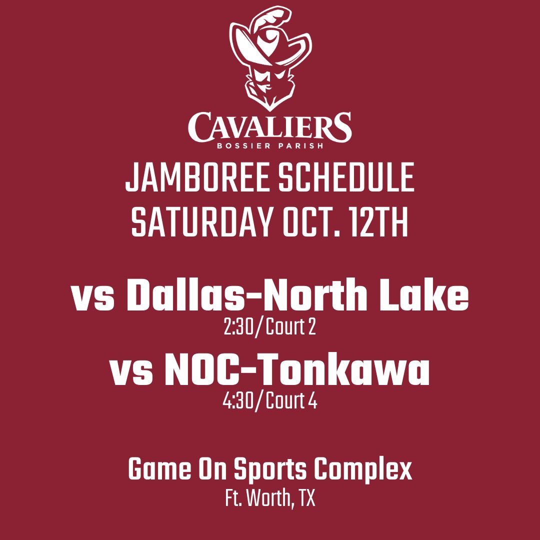 🚨4-YEAR COACHES🚨 

Here is our schedule for tomorrow! See you in Ft. Worth!

#BPCC #GoCavs