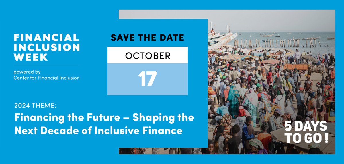 FSD_Network's tweet image. Only 5 days left until #FIW2024 begins! 🌟 Don&apos;t miss your chance to connect with global experts and explore the future of financial inclusion. Register now: app.swapcard.com/login/en-US/ev… #FinancialInclusionWeek