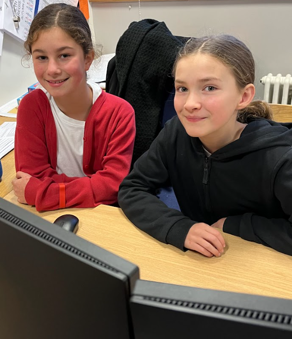 ScarcroftSchool's tweet photo. These Scarcroft superstars were interviewed on Radio York today about their 'Bookshop Takeover' at Blue House Bookshop @bookishkids this weekend. The girls hope to encourage other children to read, as well as raise money for charity! #ScarcroftThrive #ScarcroftKind https://t.co/8JUfnpzz9z