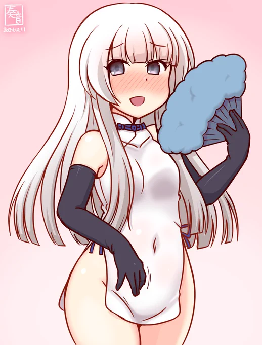 「提督様、支度はしかと整っています さあ、共に参りましょう…」#艦これ版真剣お絵描き60分一本勝負_20241011#白雲 