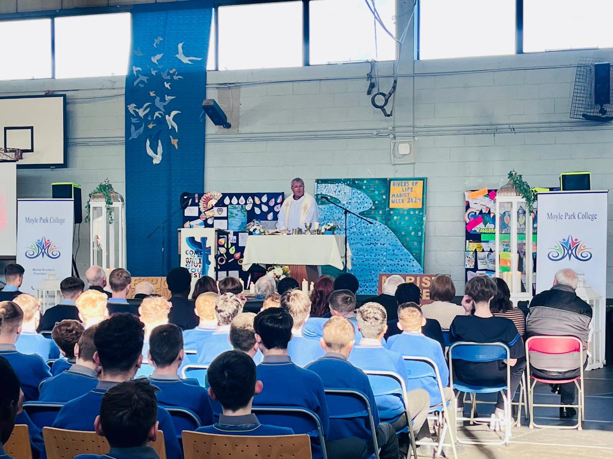 cahalane_n's tweet photo. A wonderful end to Marist Week 2024 @moylepark with our whole school mass. Thank you to @MoyleParkMusic &amp; choir for our beautiful music and to @OMurphy_1 &amp; all of those who participated in the service. Thank you to our student leaders &amp; Marist Core Team who made it all possible! https://t.co/88BIk1IuLQ