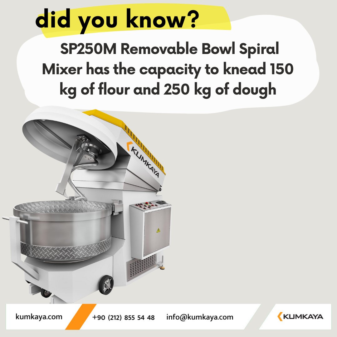 KumkayaOvens's tweet image. SP250M Removable Bowl Spiral Mixer is a new generation, removable bowl mixers with two motors and two speeds dough kneading machine

✅ +90 (541) 429 88 33
📩 info@kumkaya.com
💻 kumkaya.com

#KumkayaMachine #breadequipment #doughmixer #doughkneader #bakerymixer