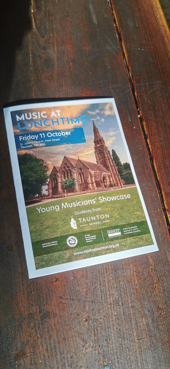 It was a lovely day for our <a href="/tauntonschool/">Taunton School</a> lunchtime recital at St John's Church today, with vibrant performances from musicians in year 10-13.