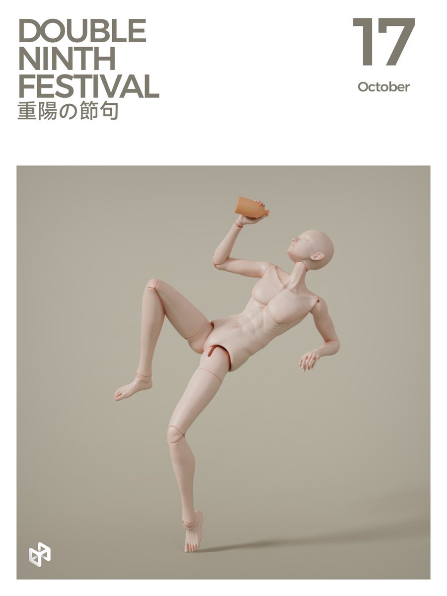 PofiCreateJP's tweet image. 今日は旧暦9月9日、中国の伝統的な節句である「重陽の節句」です。
Doll:BJD Yuluo
#PofiCreate #参考素材 #絵描きさんと繋がたい #3Dモデル