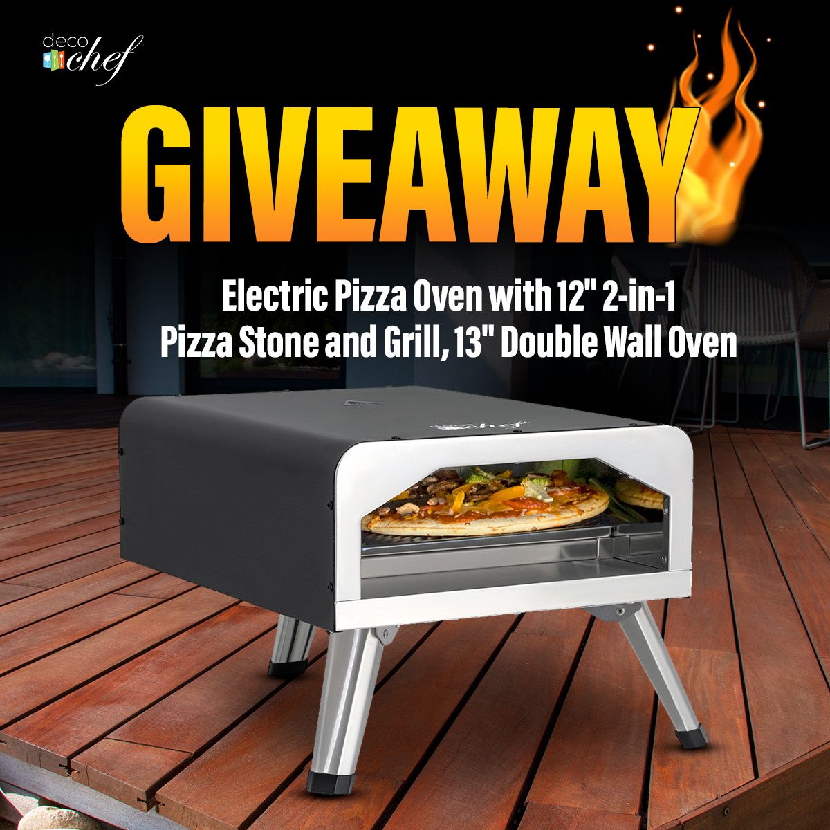 💥DECO CHEF ELECTRIC PIZZA OVEN GIVEAWAY💥 

To enter:
1. FOLLOW US
2. LIKE &amp; RT this post
3. TAG a friend who would love to win! (more tags= more entries)

**US participants only

Winner selected Dec 29th

#pizza #pizzaoven #pizzatime #pepperonipizza #pizzamaking