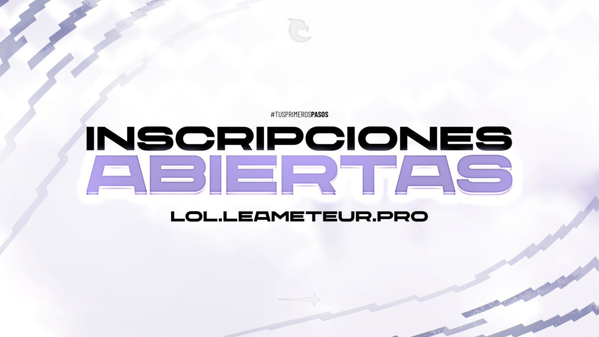 Nuevo torneo, nuevo formato 👀

Apúntate ya al nuevo split de la LEA

lol.leamateur.pro/tournaments/LE…

#TusPrimerosPasos